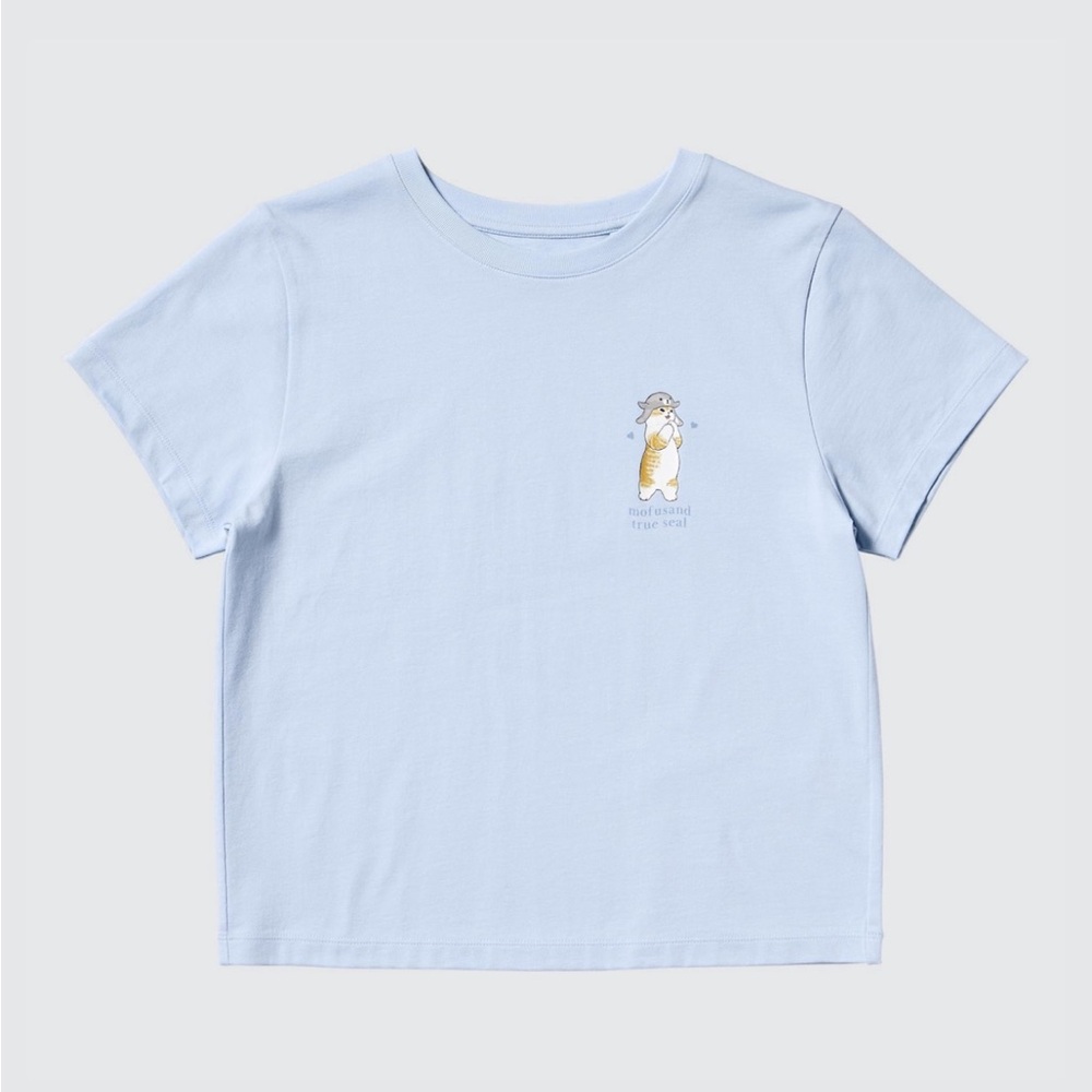 Uniqlo Mofusand Seal Blue Graphic T-Shirt